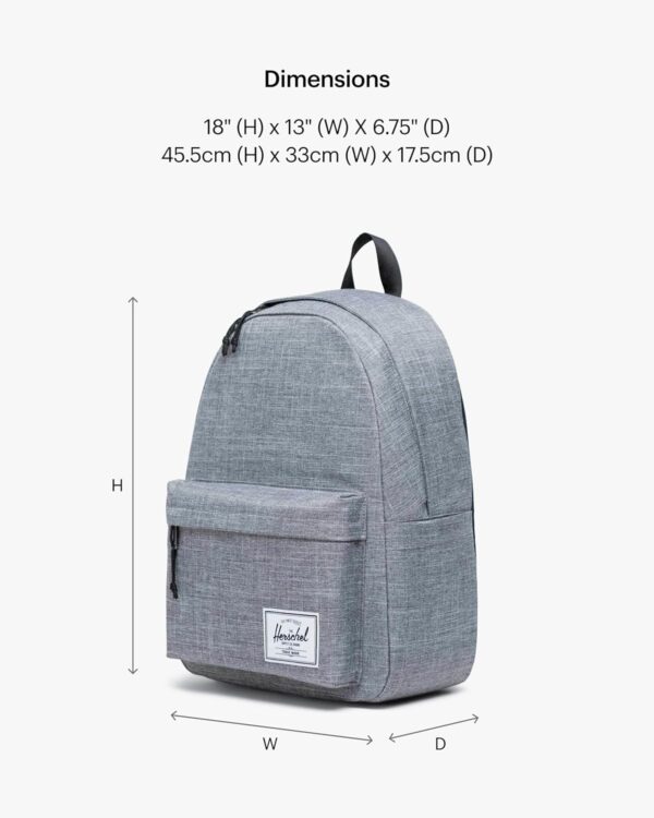 Herschel Classic XL Backpack Unisex Raven Crosshatch-4