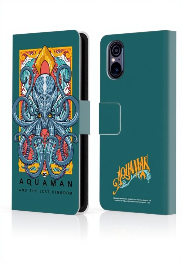 Aquaman Xperia 5 V Leather Wallet Case - Card Slots & Stand