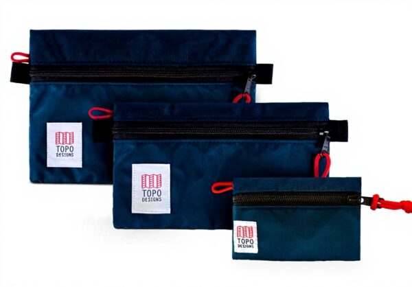 Topo Designs Accessory Bag Bundle, Navy/Navy, 10.2 x 12.1 x 0.8; 9 x 5 x 0.6; 5 x 3.5 x 0.4, Accessory Bag Bundle